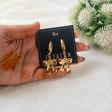 Golden Bow Earrings