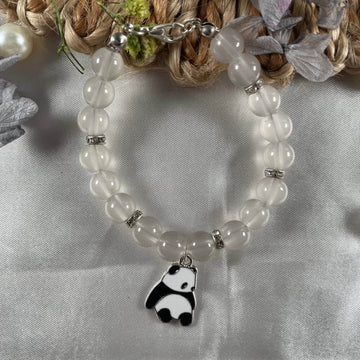 Premium panda charm bracelet made of jelly beads - Fatatun