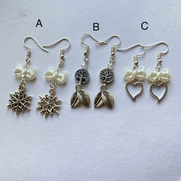 Earrings | Trending Bow, Heart Design - Fatatun
