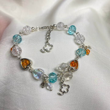 Charms bracelet | Blue & Orange blend, fairy design - Fatatun