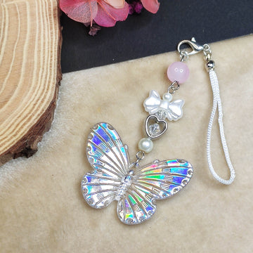 Phone charms|Butterfly, Baby pink