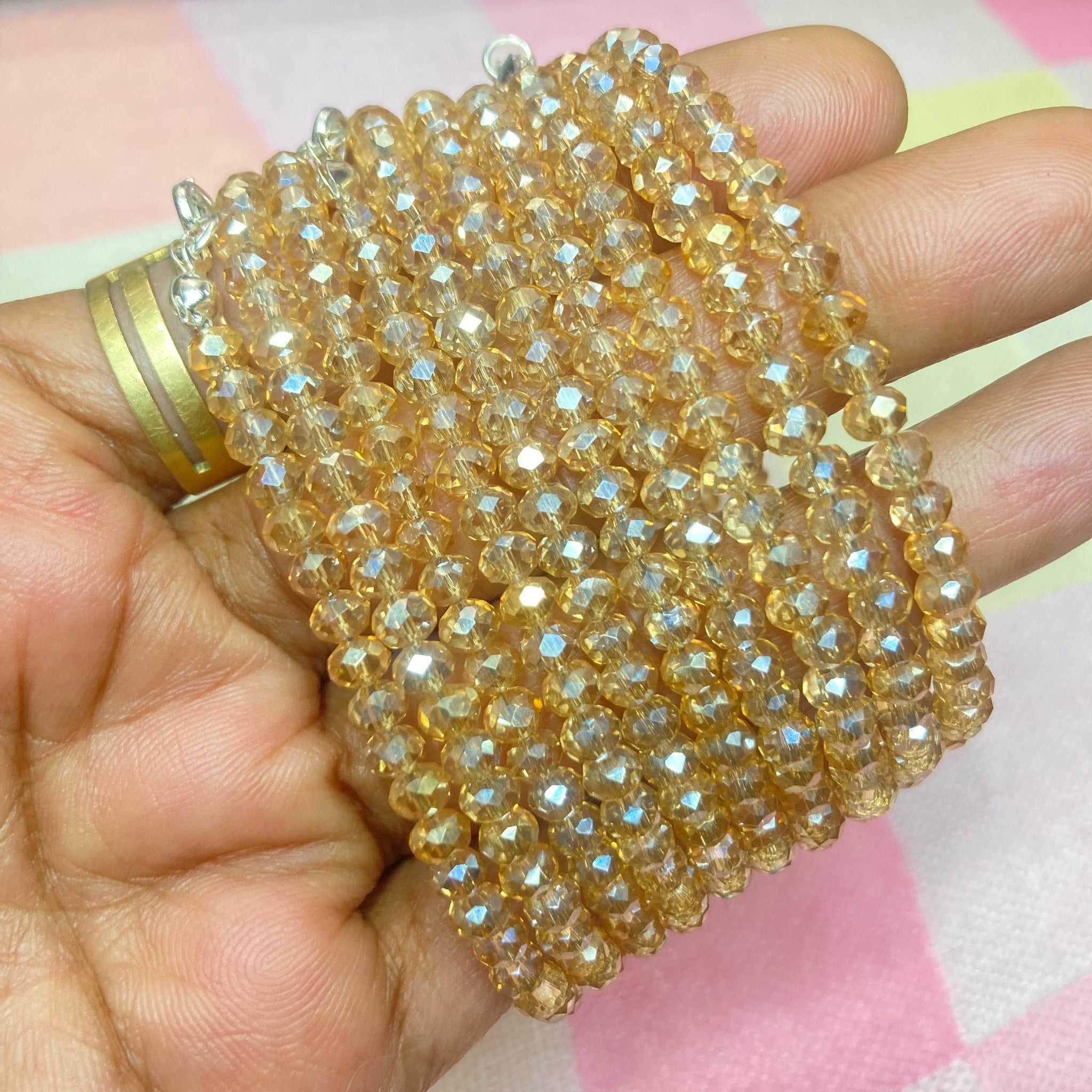 Crystal Bracelet Golden shine | (cost for each)