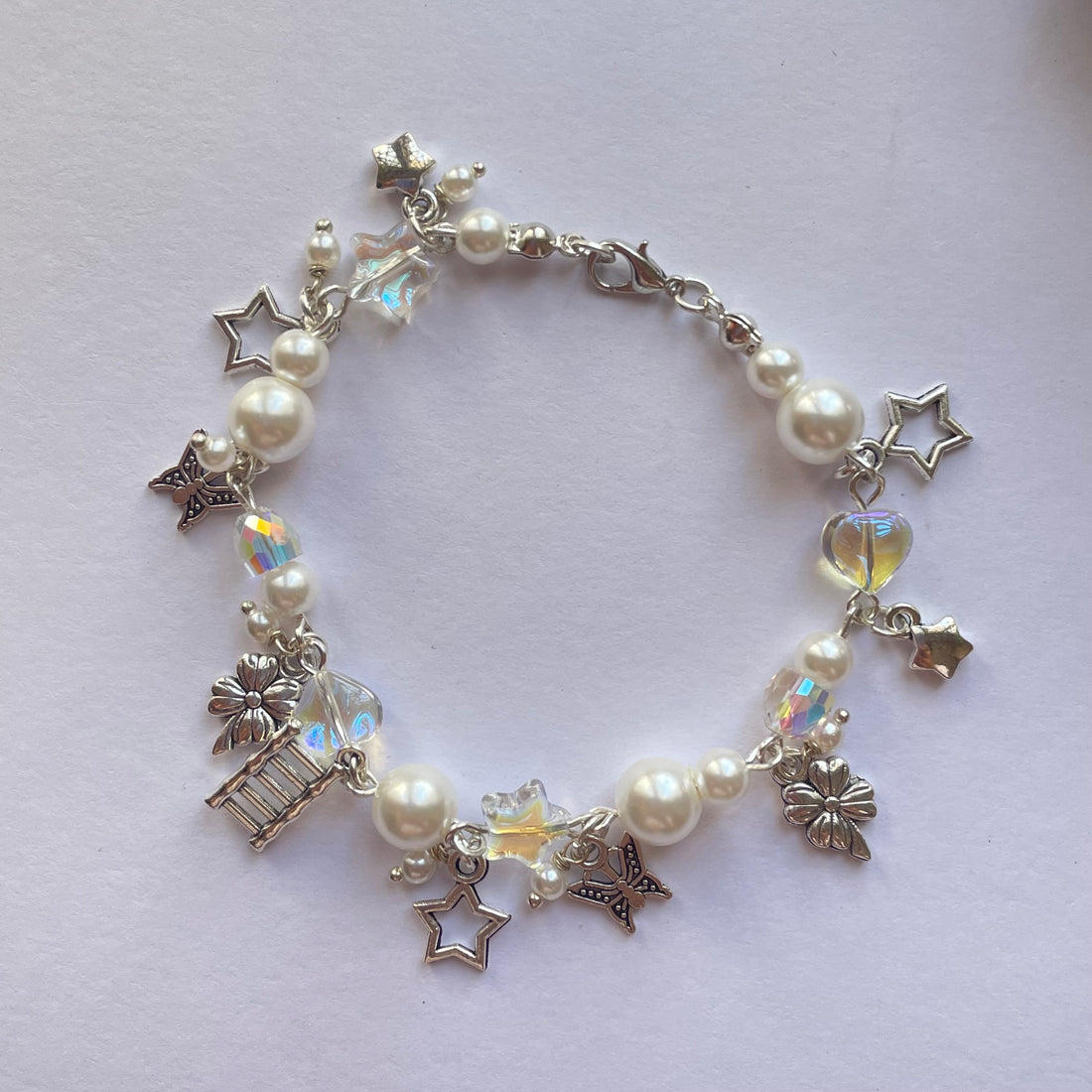 Charms Bracelet| Fairy Design Pearl and crystals