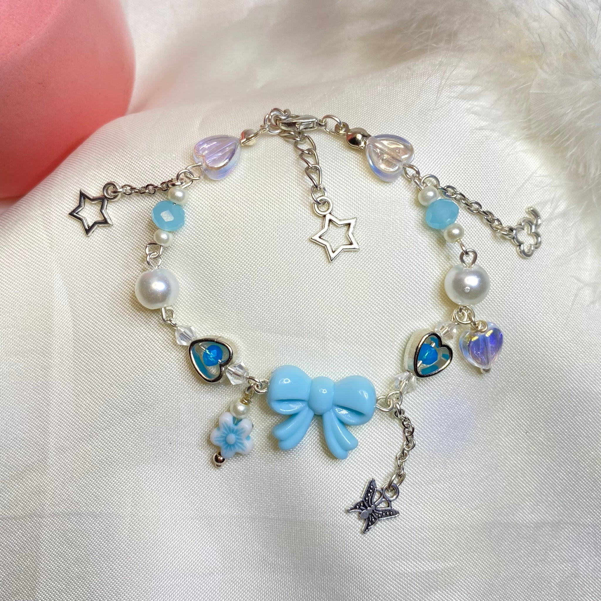 Charms bracelet |Blue Bow fairy Design