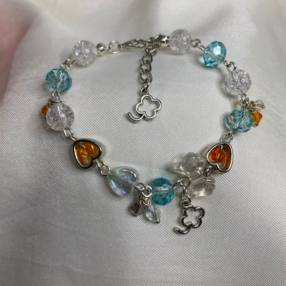 Charms bracelet | Blue & Orange blend, fairy design