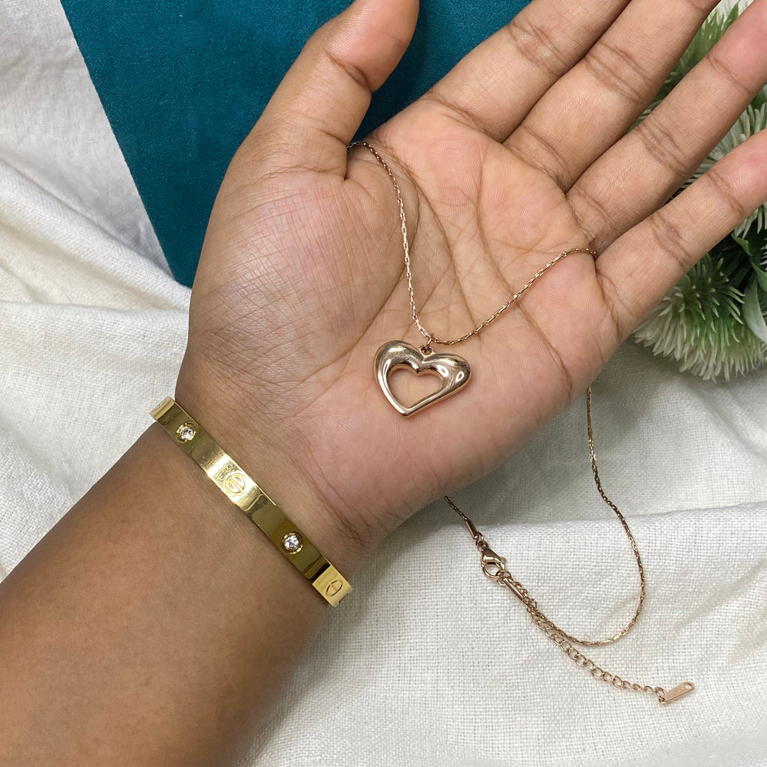 Rose gold Heart necklace Anti-Tarnish