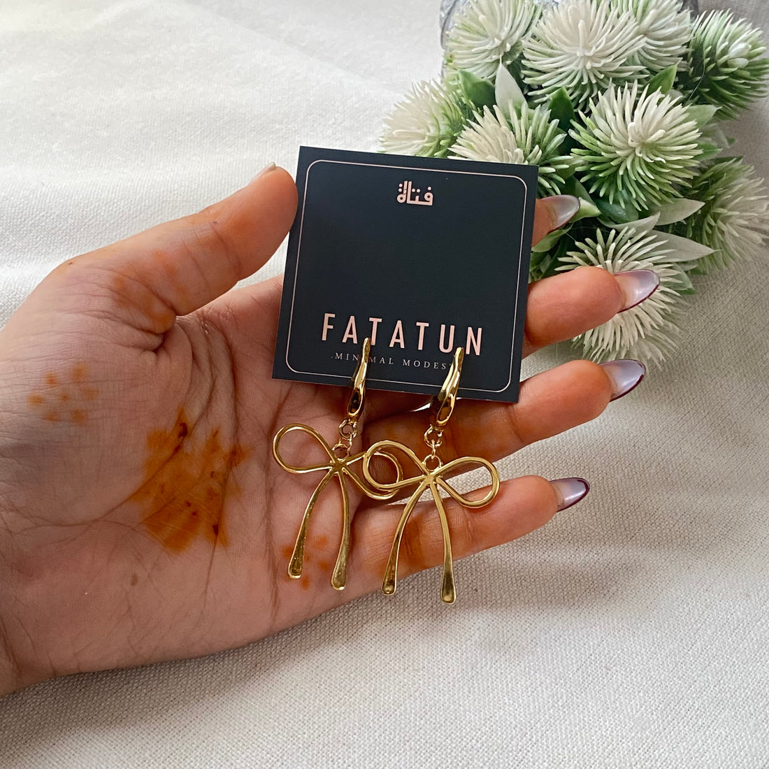 Golden Bow Earrings