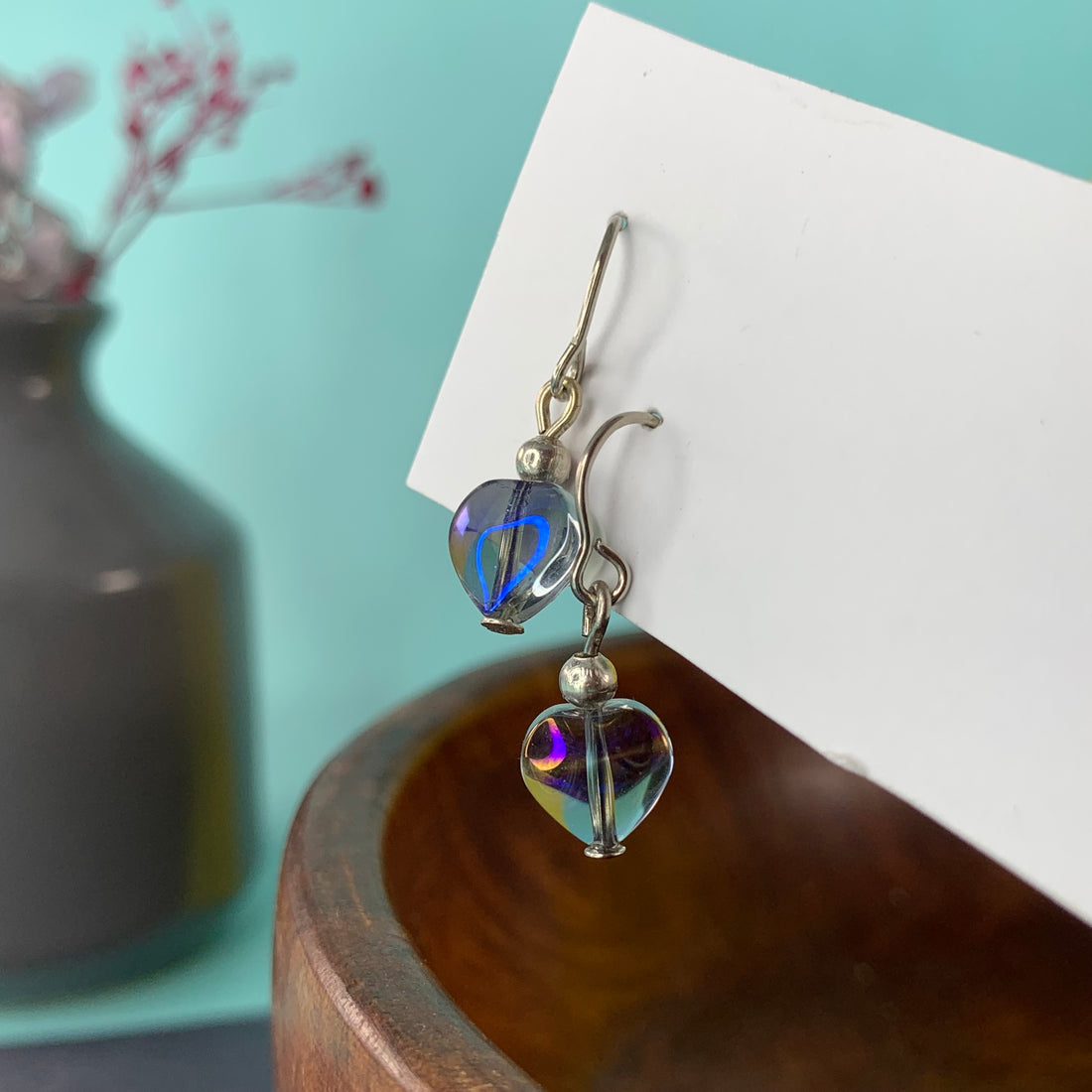 Crystal heart earrings