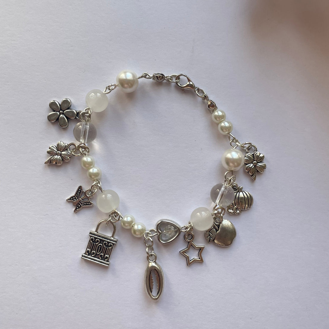 Charms Bracelet| Fairy Design Pearl and crystals-D2