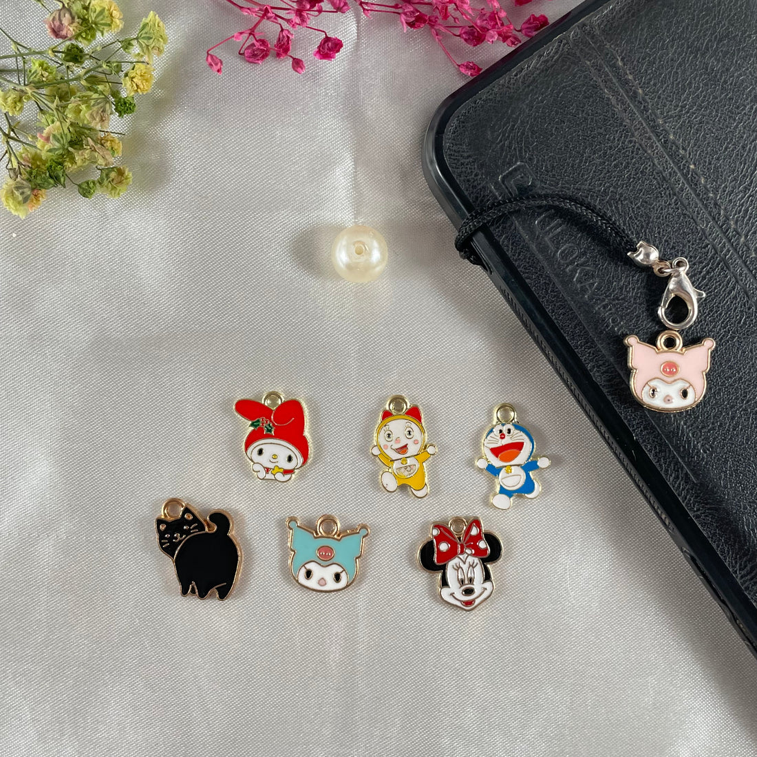 Cartoon character phone charms