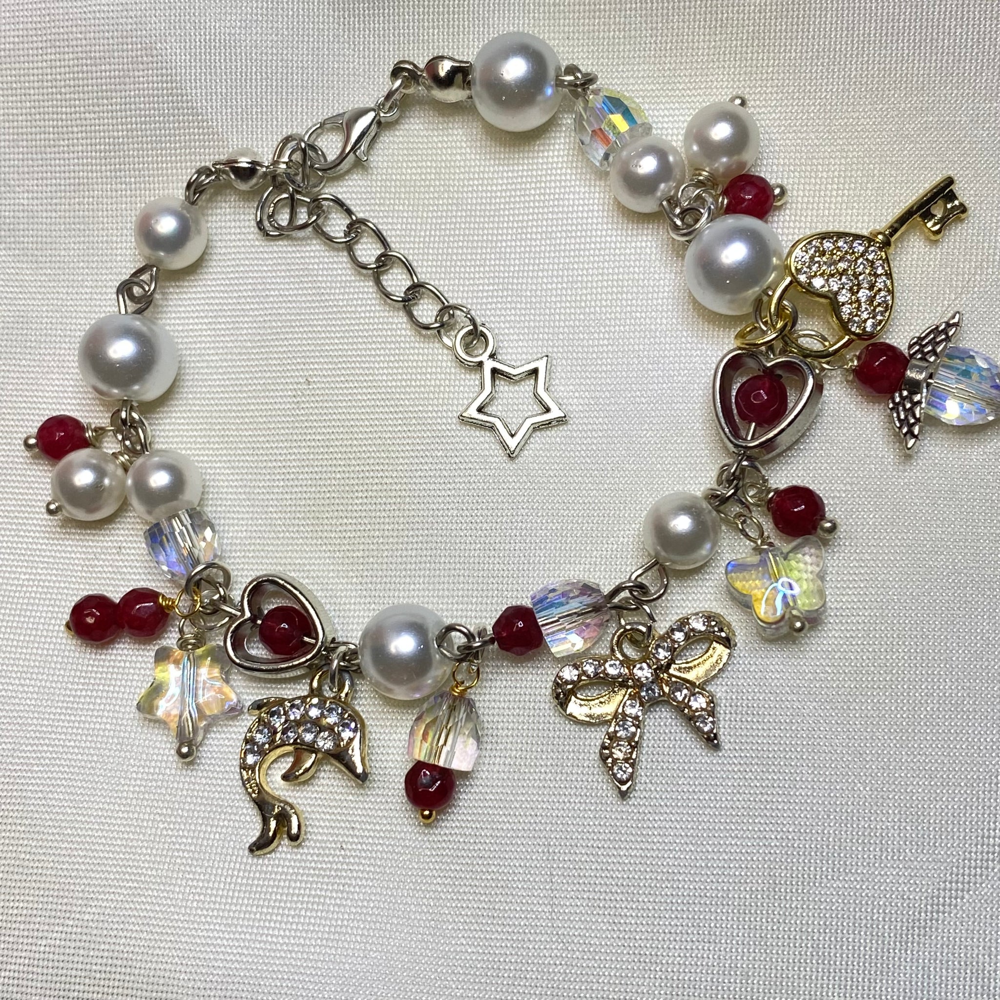 Premium Real stone & crystals with Charms Bracelet | Celestial Elegance fairy Design